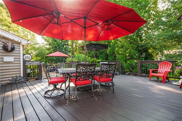 4442 Academy St, Acworth, GA 30101 - deck featuring outdoor dining area