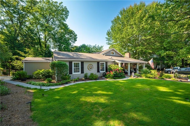 4442 Academy St, Acworth, GA 30101 - view of front of property featuring a front yard and a chimney