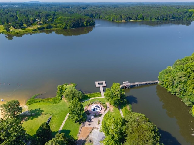 4442 Academy St, Acworth, GA 30101 - bird's eye view of a heavily wooded area and a large body of water