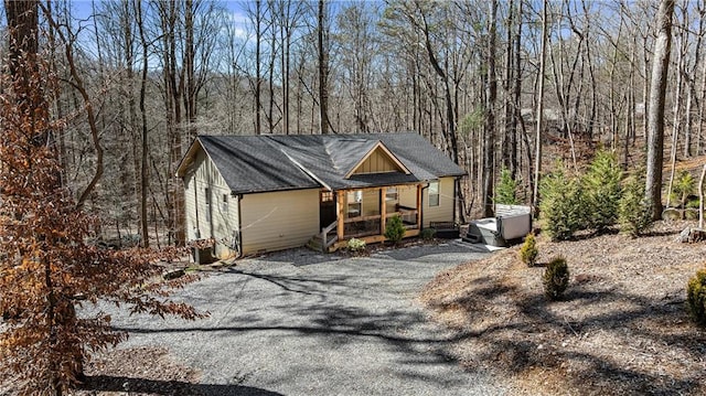 view of front of home with a porch