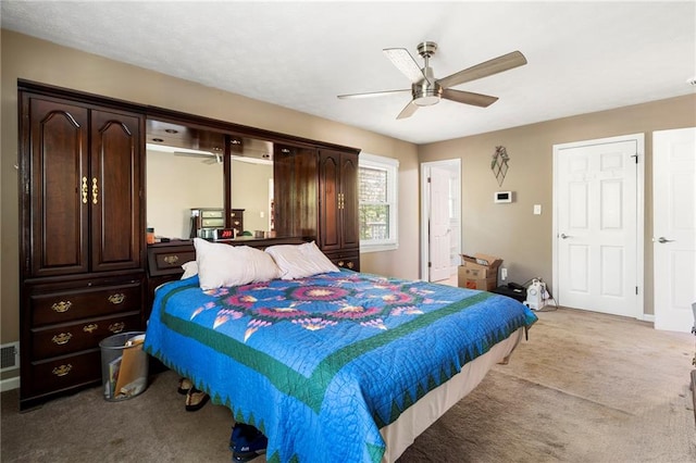 3105 Sumac Dr, Atlanta, GA 30360 - bedroom with light carpet and a ceiling fan