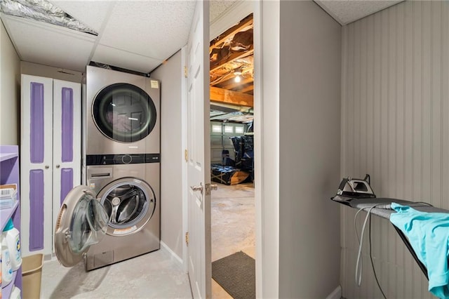 3105 Sumac Dr, Atlanta, GA 30360 - clothes washing area with estacked washer and dryer