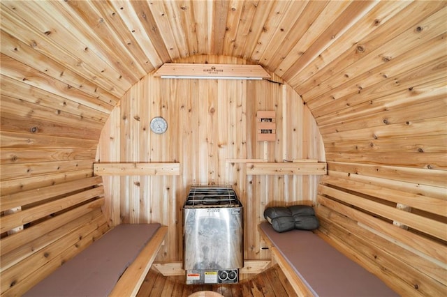 3105 Sumac Dr, Atlanta, GA 30360 - sauna featuring wooden walls and wooden ceiling