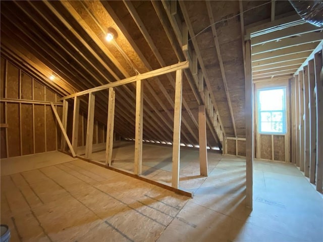 view of attic