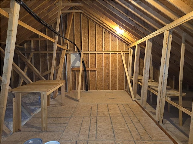 view of attic