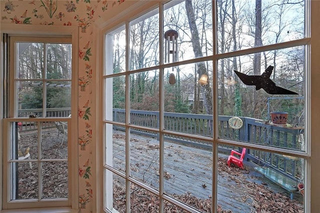 view of sunroom