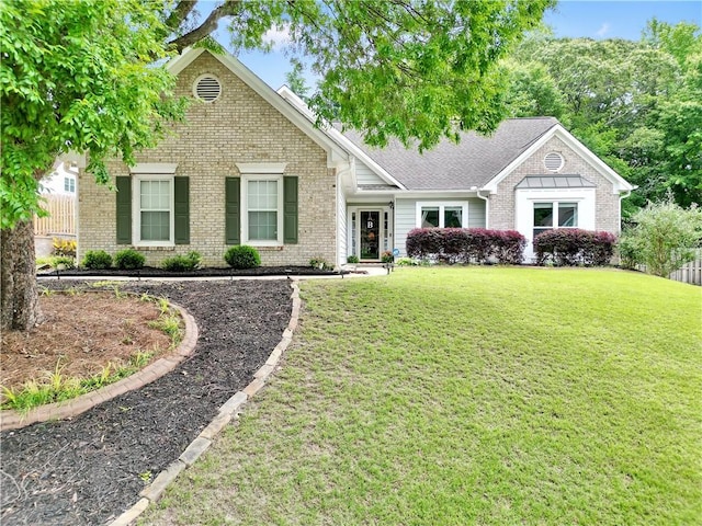 3320 Goldmist Dr, Buford, GA 30519 - view of front of home featuring brick siding and a front lawn