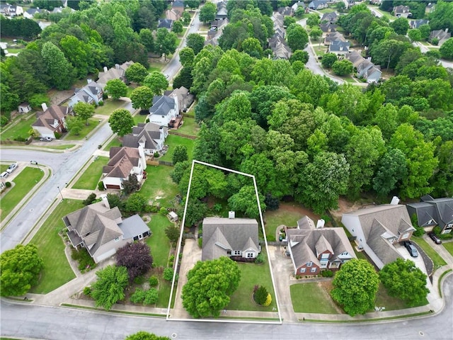 3320 Goldmist Dr, Buford, GA 30519 - aerial view of residential area featuring property boundaries highlighted