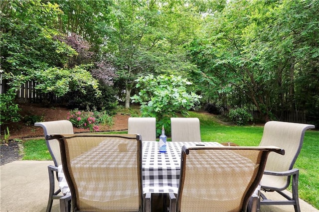 3320 Goldmist Dr, Buford, GA 30519 - view of patio / terrace featuring outdoor dining space