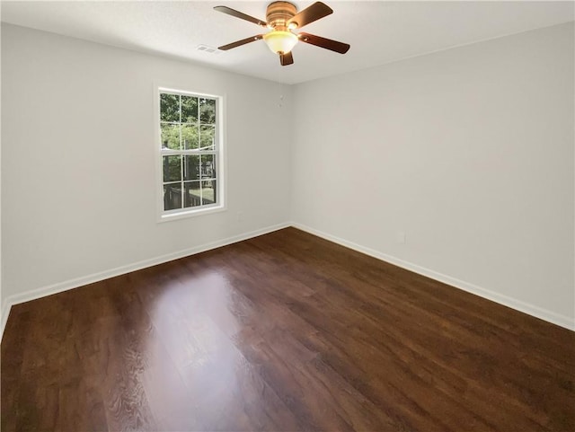 131 Morningside Dr, Jackson, GA 30233 - spare room featuring a ceiling fan and dark wood-style floors