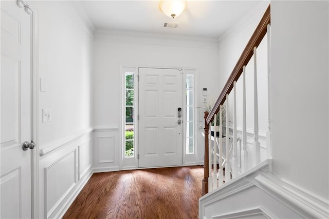 651 Coligny Ct, Atlanta, GA 30350 - entryway with wood finished floors and stairs