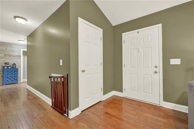 192 Aubrey Ave NE, Calhoun, GA 30701 - entryway featuring baseboards, light wood-type flooring, and lofted ceiling