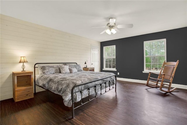 192 Aubrey Ave NE, Calhoun, GA 30701 - bedroom featuring baseboards, wood finished floors, and a ceiling fan