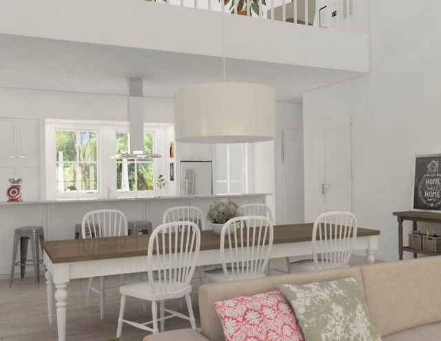 dining room featuring hardwood / wood-style flooring