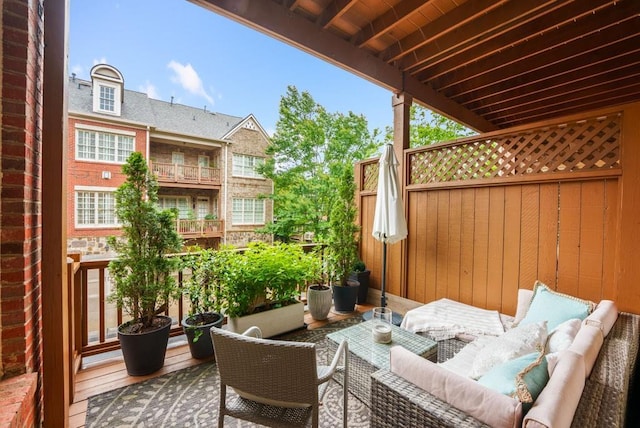 1227 Parkside Village Dr NW, Marietta, GA 30060 - view of patio / terrace with an outdoor living space
