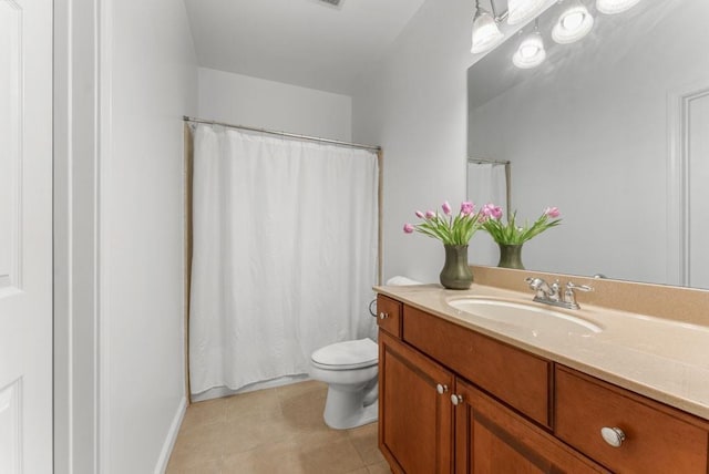 1227 Parkside Village Dr NW, Marietta, GA 30060 - full bath featuring vanity, toilet, tile patterned flooring, and curtained shower