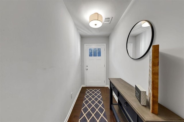 entryway featuring dark hardwood / wood-style flooring