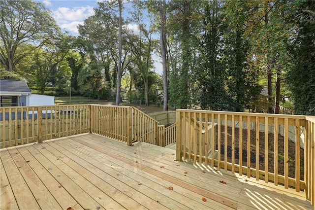 view of wooden deck