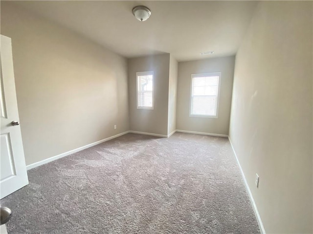 view of carpeted empty room