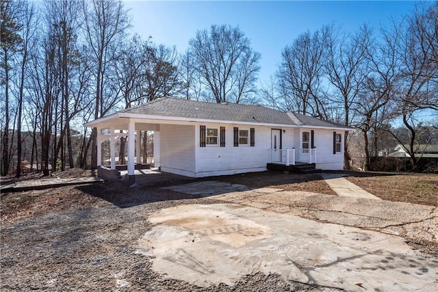 view of front of home