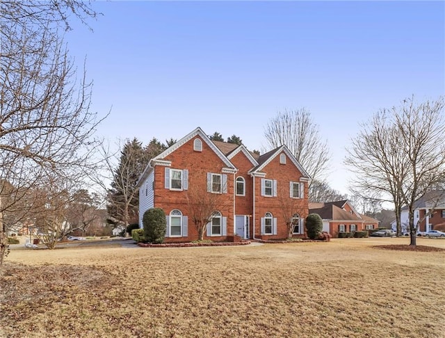 view of front of house with a front yard