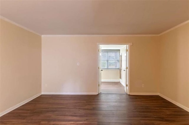 177 NW Amherst Pl, Atlanta, GA 30327 - unfurnished room featuring dark wood-type flooring, baseboards, and crown molding