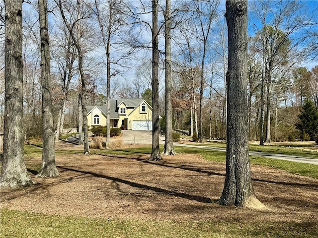 view of yard with driveway