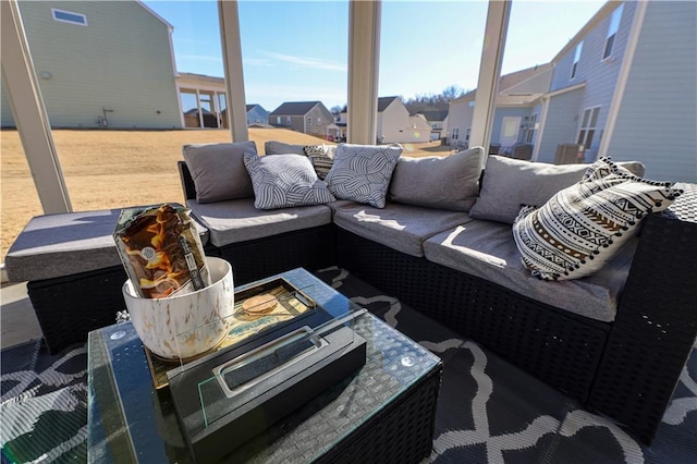 view of patio featuring an outdoor hangout area