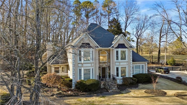 view of front of house featuring a garage