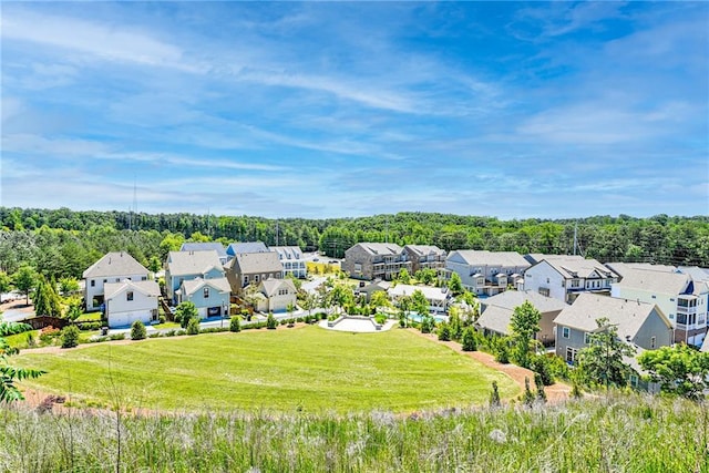 birds eye view of property featuring a residential view