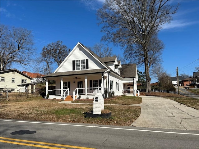 view of front of home with a porch