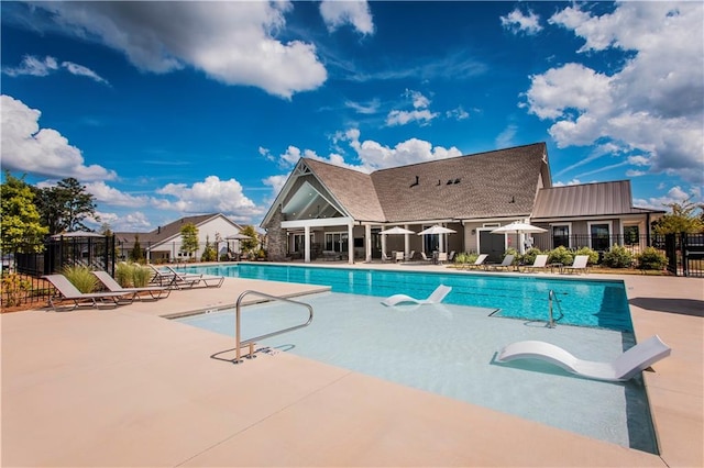 view of pool with a patio