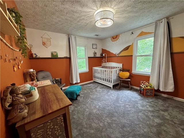 4114 Falcon Shores Ct NW, Acworth, GA 30101 - carpeted bedroom featuring multiple windows and a textured ceiling