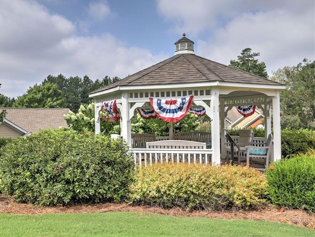 surrounding community with a gazebo