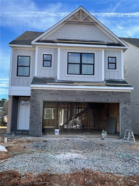 view of front of home featuring a garage