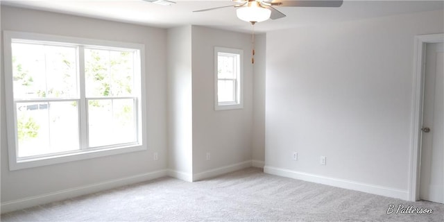 1059 Crest Mill Dr, Marietta, GA 30008 - empty room with ceiling fan and light colored carpet