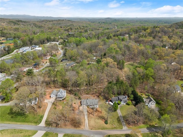 bird's eye view with a forest view