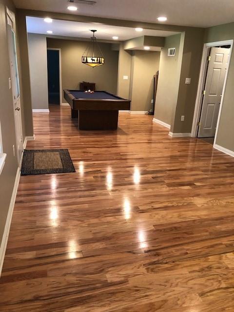 rec room featuring pool table and wood-type flooring