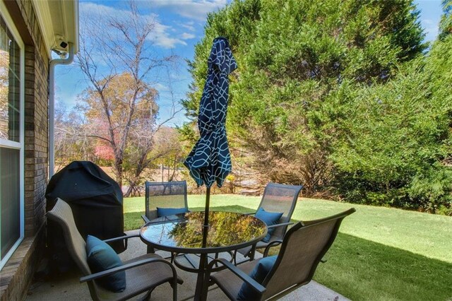 view of patio with grilling area