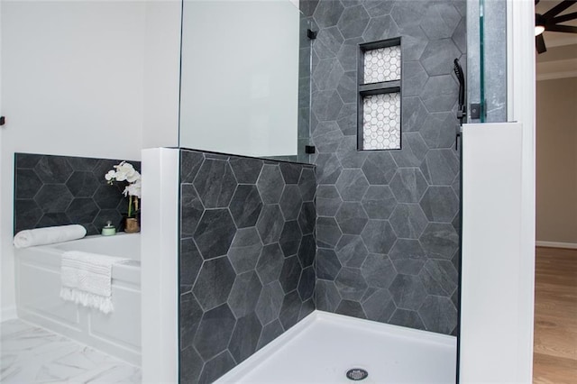 90 Ayers Rd, Bowdon, GA 30108 - full bath with a tile shower and a bath
