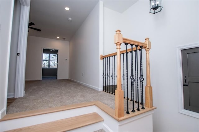 90 Ayers Rd, Bowdon, GA 30108 - corridor with carpet floors and recessed lighting