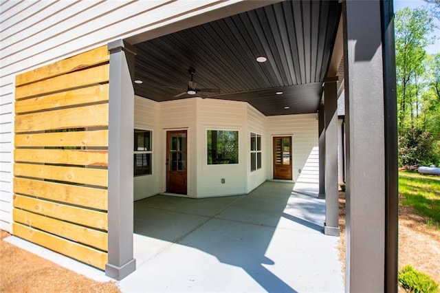 90 Ayers Rd, Bowdon, GA 30108 - view of patio / terrace featuring a ceiling fan