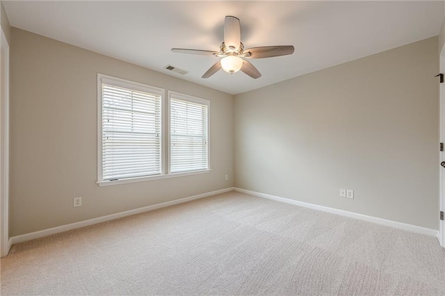 4404 Village Field Pl, Suwanee, GA 30024 - unfurnished room featuring ceiling fan, light carpet, and baseboards