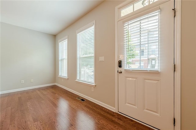 4404 Village Field Pl, Suwanee, GA 30024 - doorway with wood finished floors, plenty of natural light, and baseboards