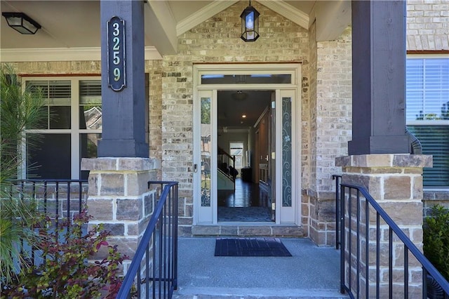 3259 Ivy Crossing Dr, Buford, GA 30519 - doorway to property featuring covered porch