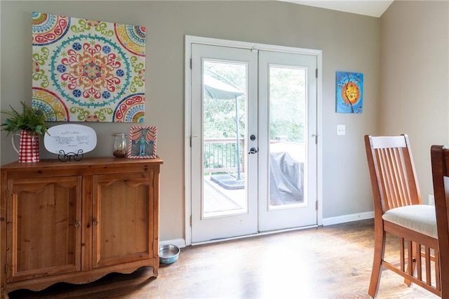 19 Autumn Pl NE, White, GA 30184 - entryway with french doors and light wood-style flooring