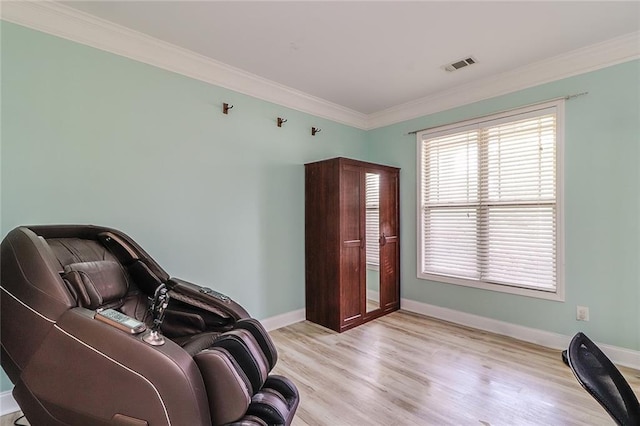 95 Jeffco Dr, Jefferson, GA 30549 - sitting room with ornamental molding, light wood-style floors, and baseboards