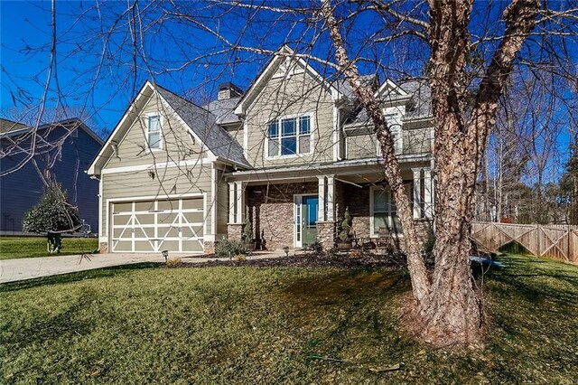 95 Jeffco Dr, Jefferson, GA 30549 - craftsman house featuring driveway, a porch, and brick siding