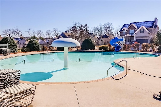 95 Jeffco Dr, Jefferson, GA 30549 - community pool with a water slide and a residential view