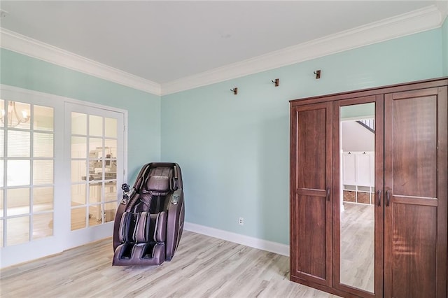 95 Jeffco Dr, Jefferson, GA 30549 - living area with light wood finished floors, crown molding, and baseboards